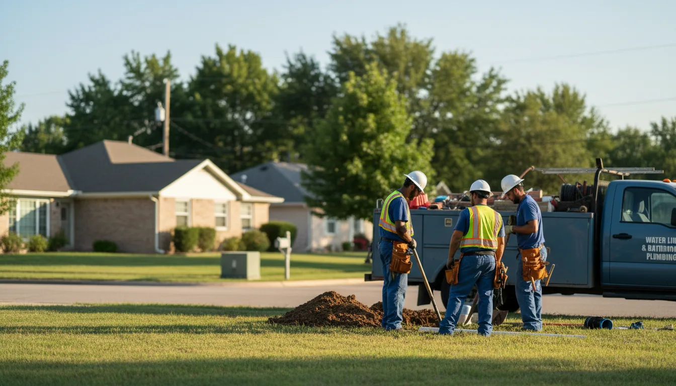 Residential water line and bathroom plumbing service in Liberty Hill, TX